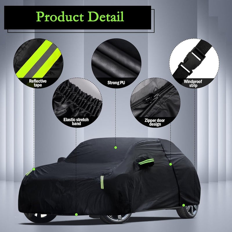 Migaven Car Cover Custom Fit for 2014-2025 Mini Cooper/Cooper S/Hardtop/Clubman/Countryman 4 Door, Waterproof All Weather Full Exterior Cover Rain Sun Protector with Door Zipper - Image 2